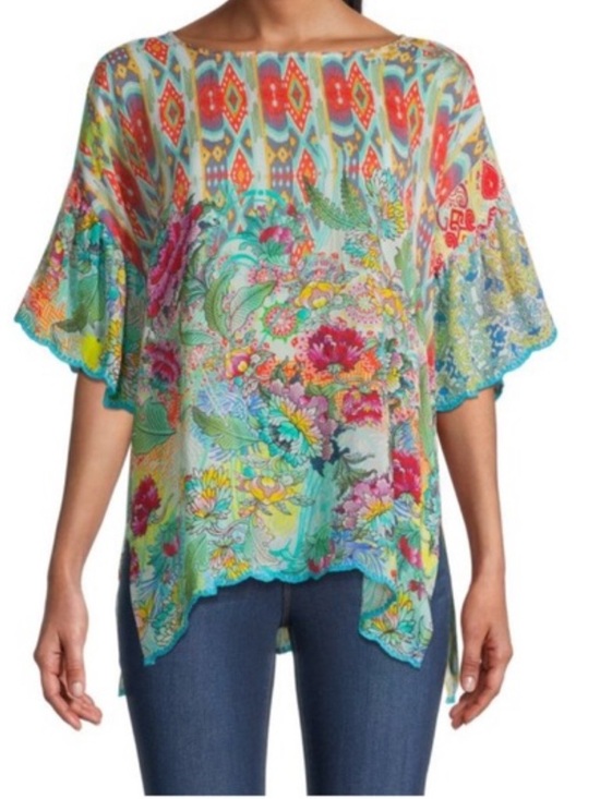 Johnny Was Tops - Johnny was Belize Eloise floral collage top
